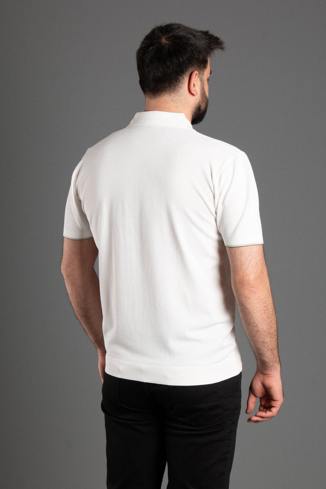 Düz Triko Polo Yaka T-shirt