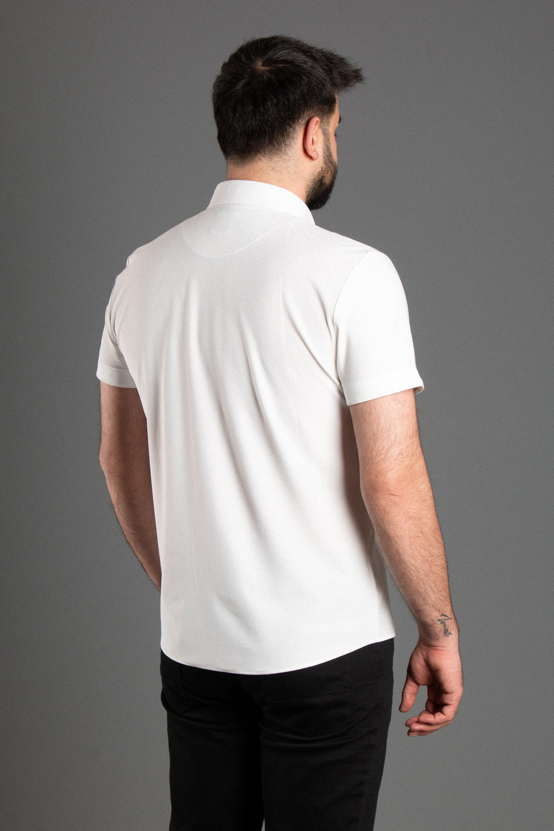 Likralı Düğmeli Polo Yaka T-Shirt