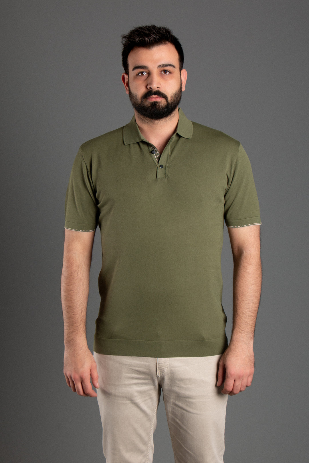 Düz Triko Polo Yaka T-shirt