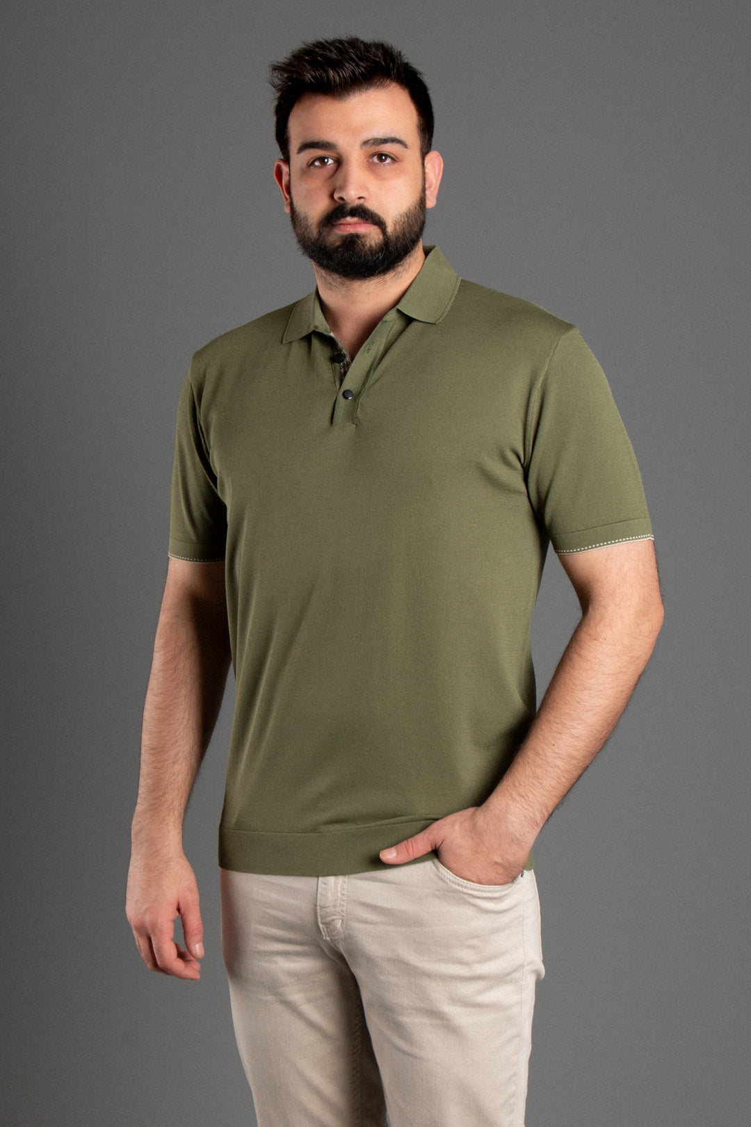 Düz Triko Polo Yaka T-shirt