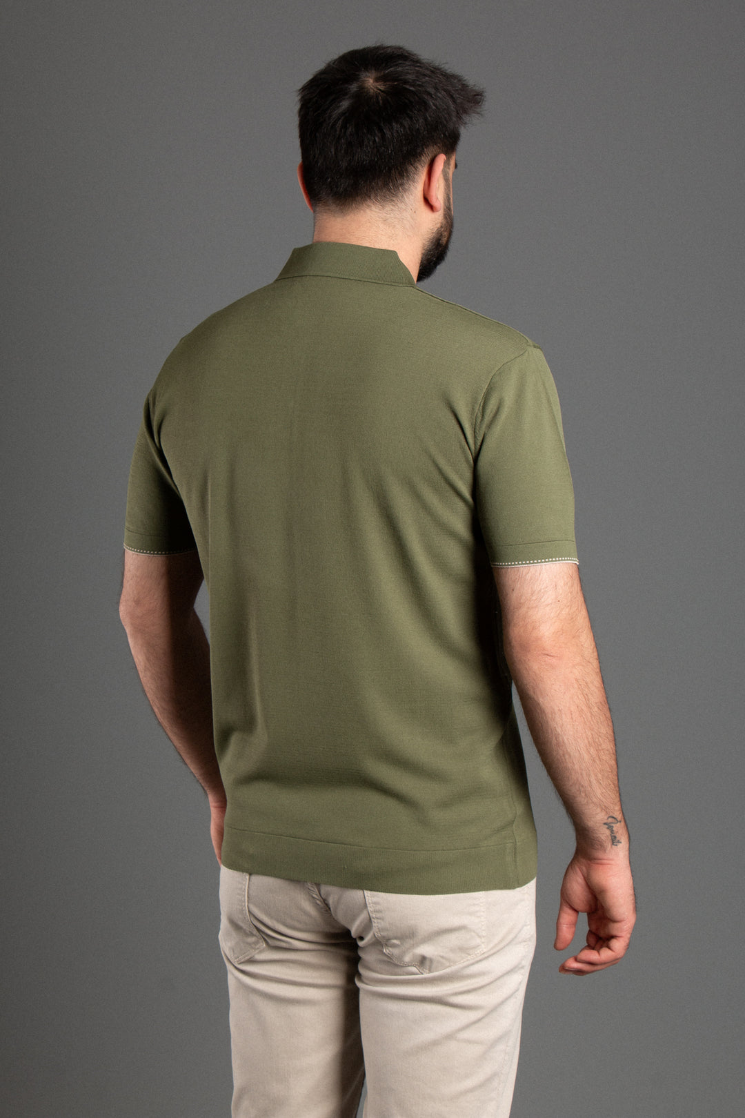 Düz Triko Polo Yaka T-shirt