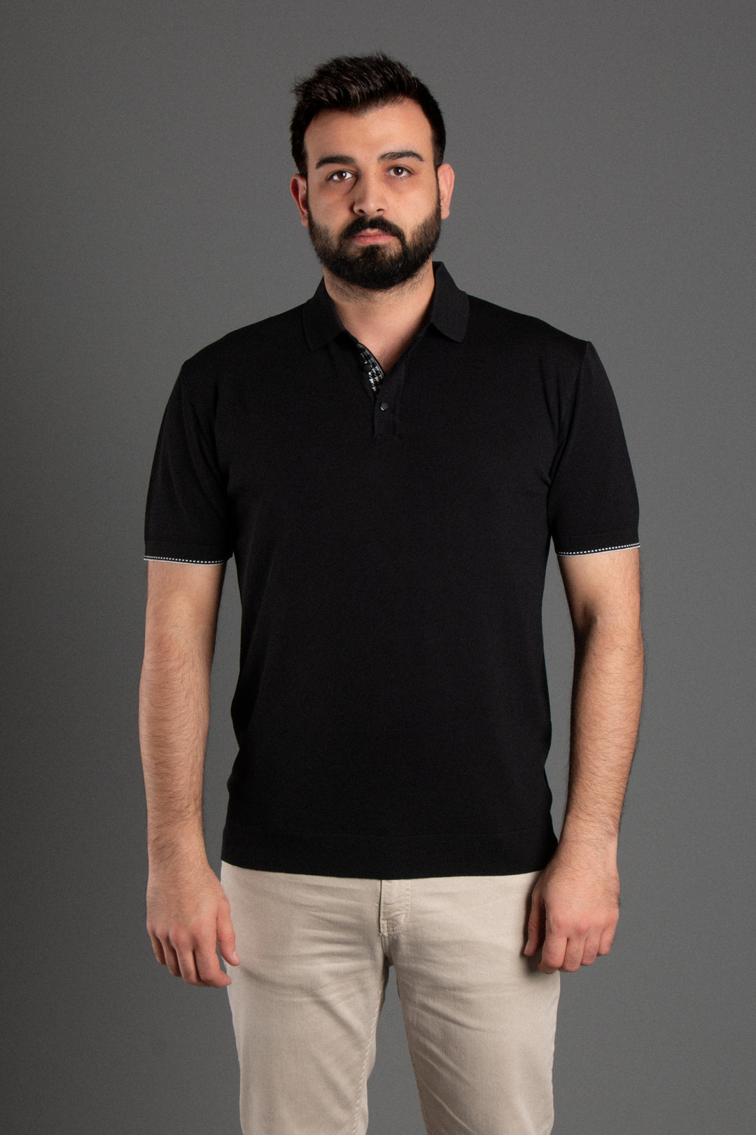 Düz Triko Polo Yaka T-shirt