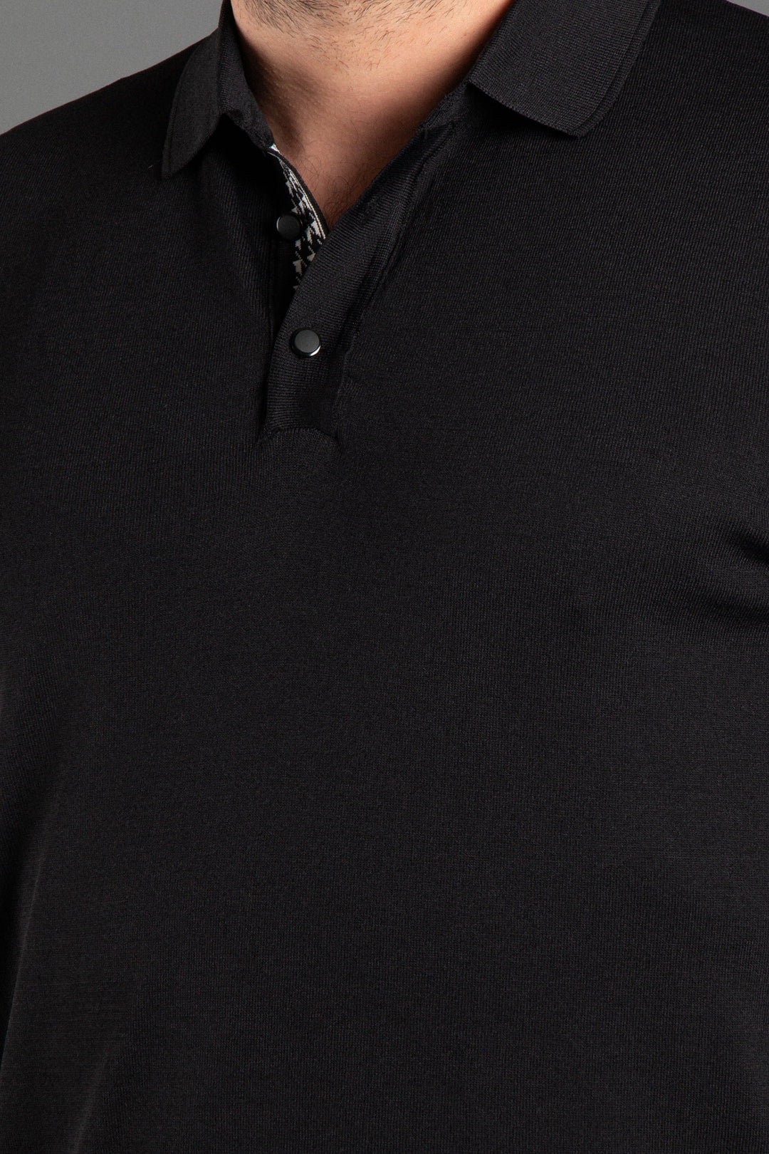 Düz Triko Polo Yaka T-shirt