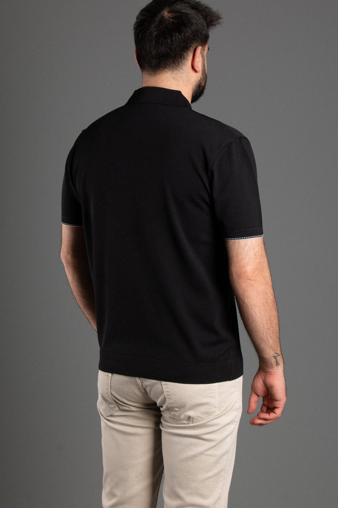 Düz Triko Polo Yaka T-shirt