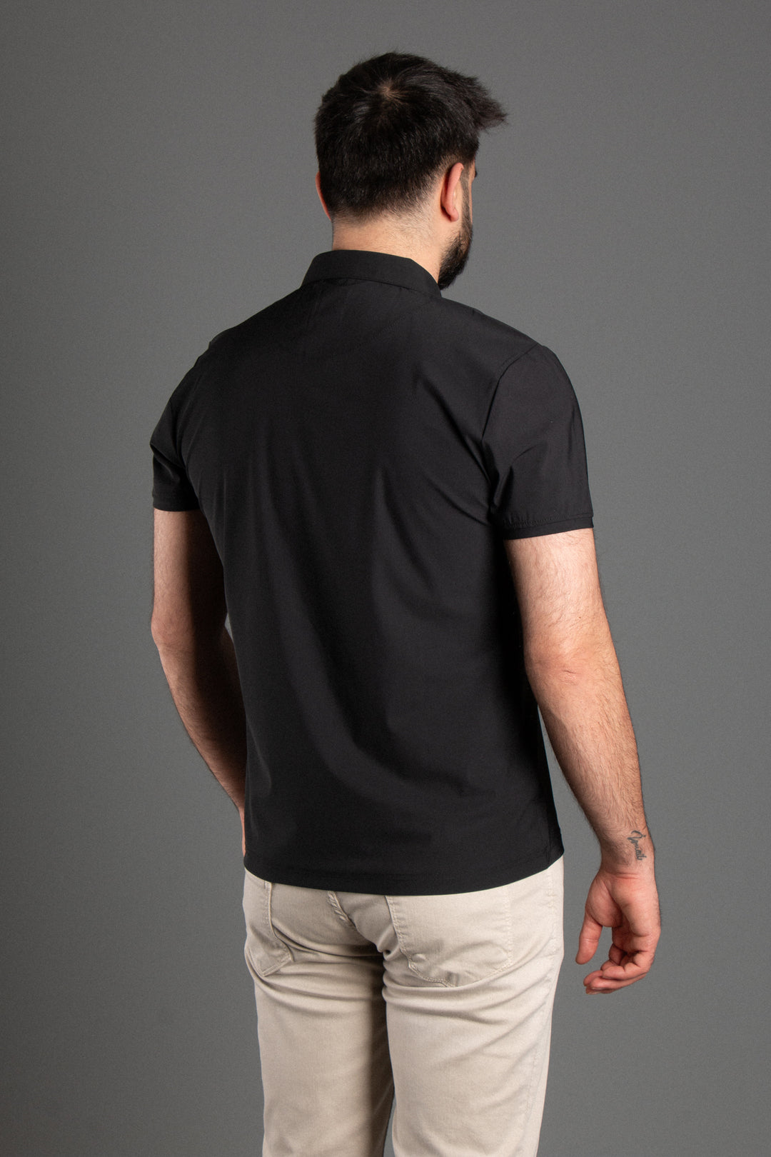 Likralı Düğmeli Polo Yaka T-Shirt
