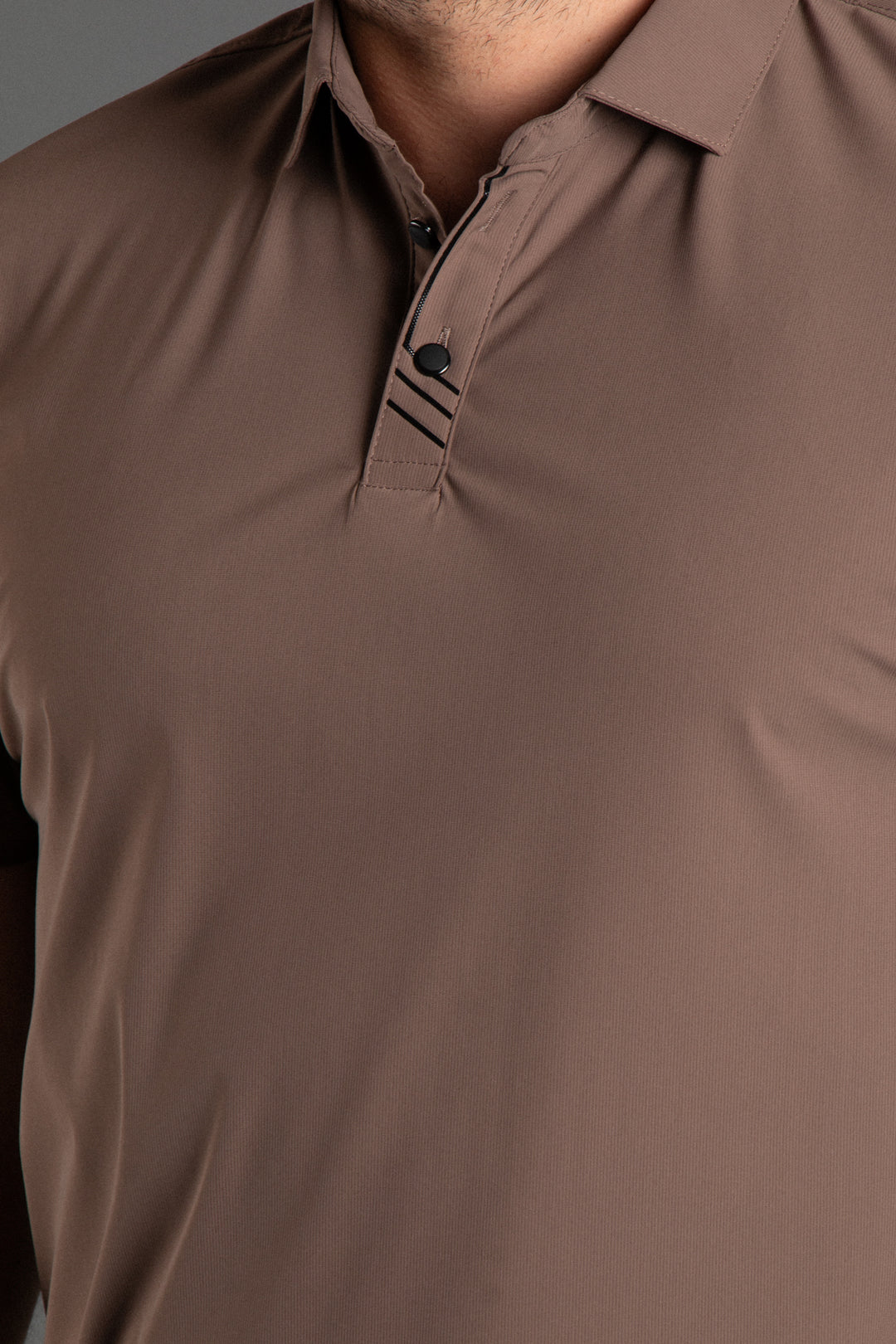 Likralı Düğmeli Polo Yaka T-Shirt