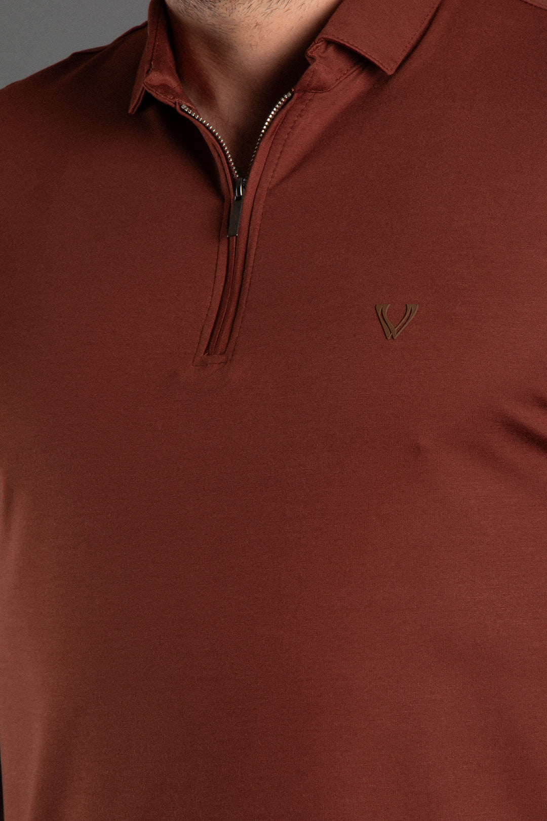 Fermuarlı Soft Basic Polo T-Shirt