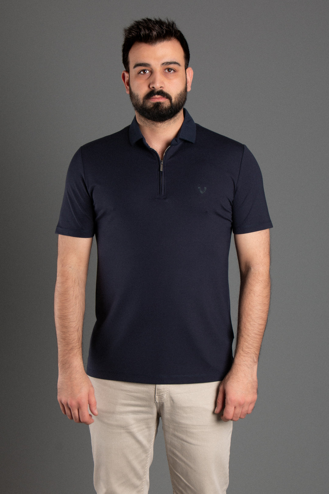 Fermuarlı Soft Basic Polo T-Shirt