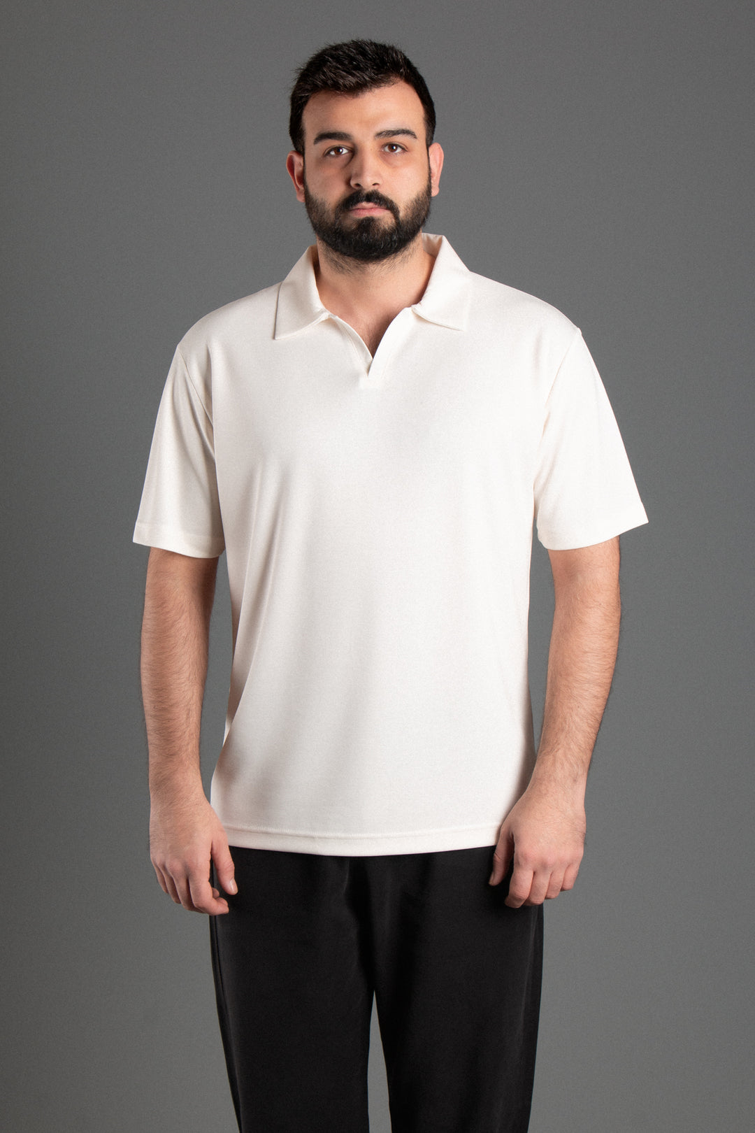 Likralı Oversize Polo T-Shirt