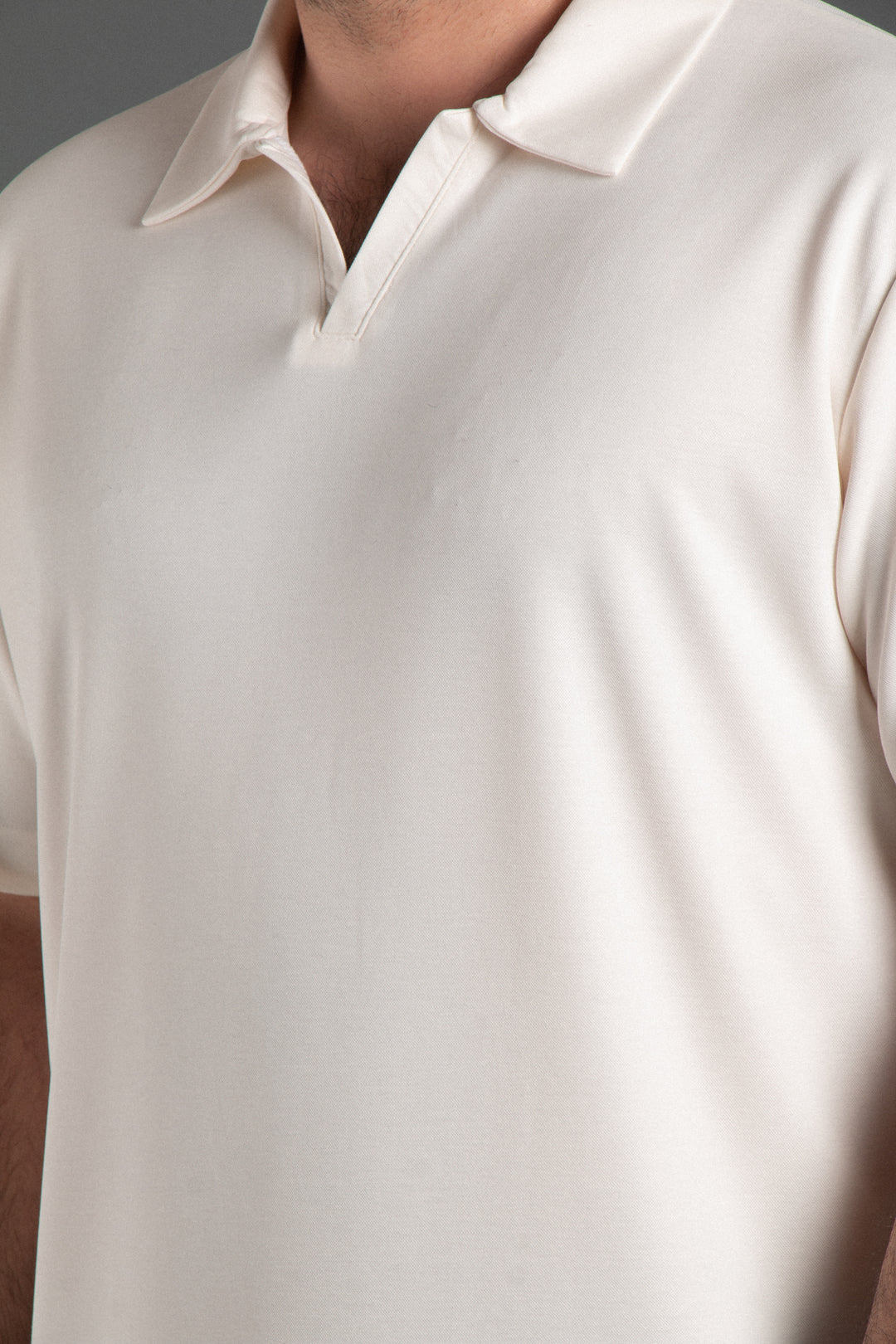Likralı Oversize Polo T-Shirt