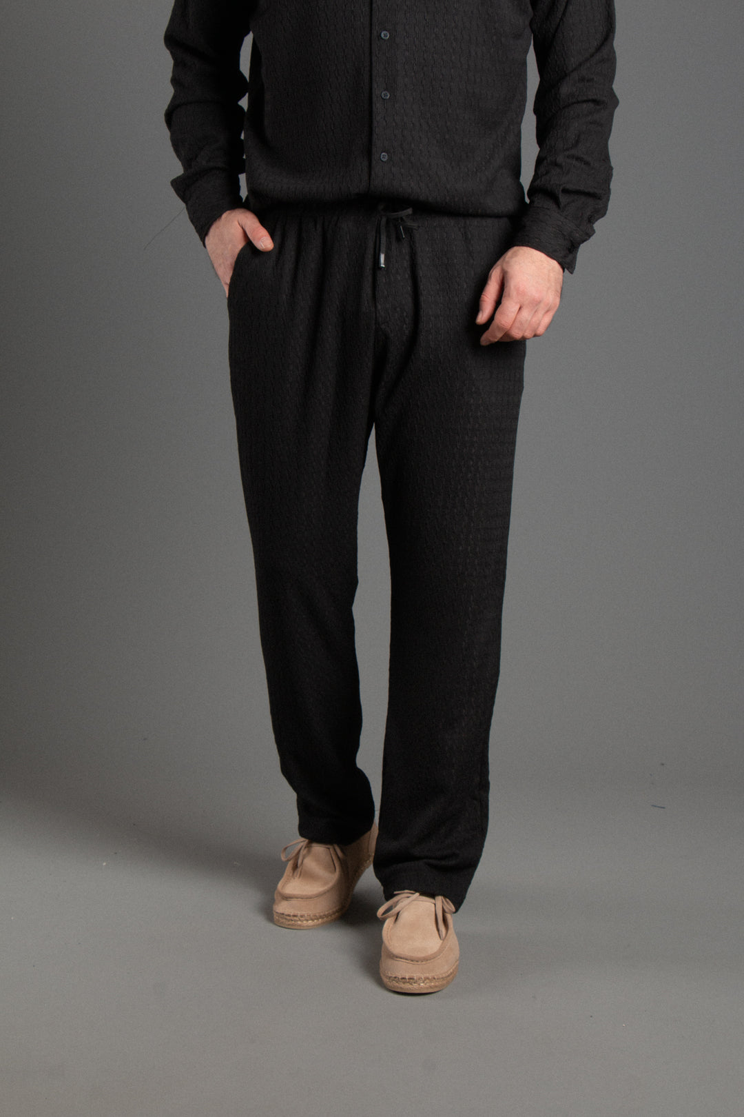 Jakarlı Relaxed Fit Jogger Pantolon