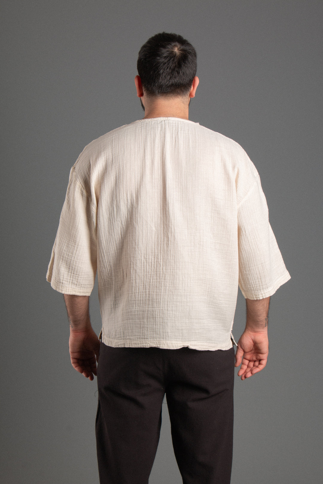 Oversize Fakir Kol Müslin T-shirt