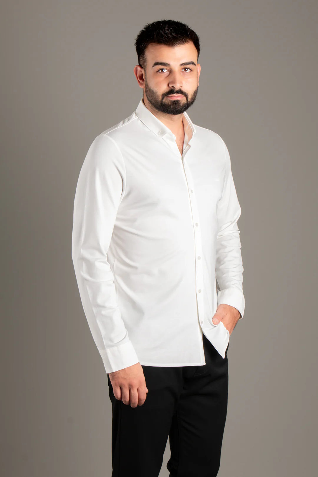 Soft Penye Basic Slim Fit Gömlek