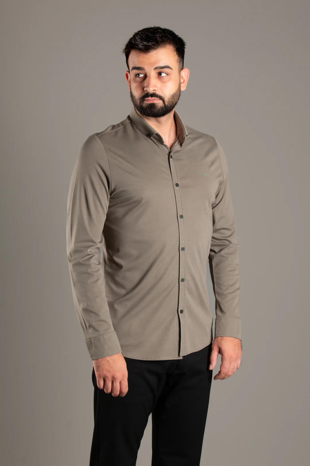 Soft Penye Basic Slim Fit Gömlek