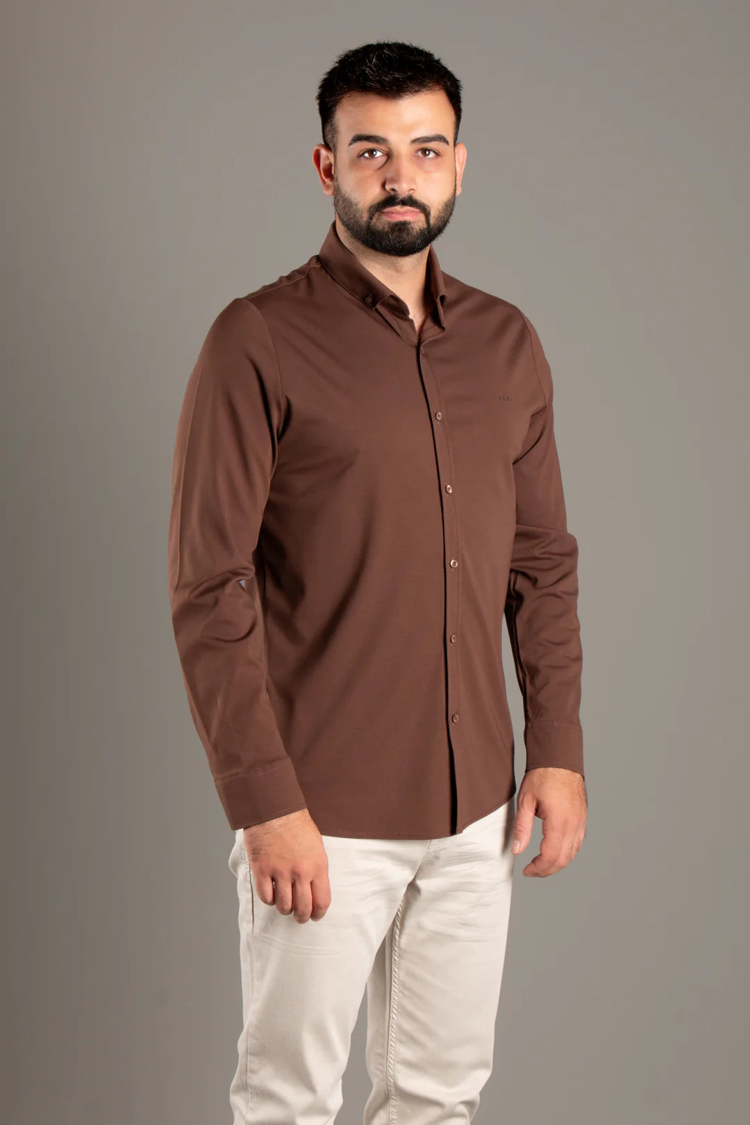Soft Penye Basic Slim Fit Gömlek