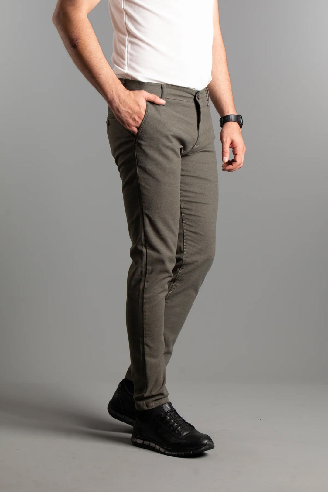 Slim Fit Keten Pantolon