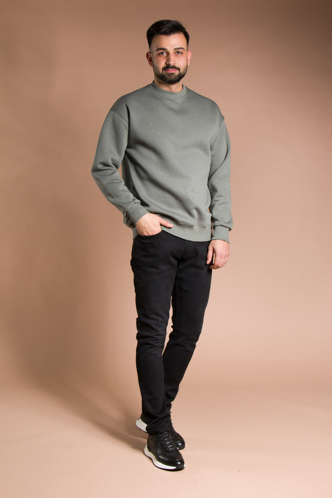 Oversize Basic 3 İplik Sweatshirt