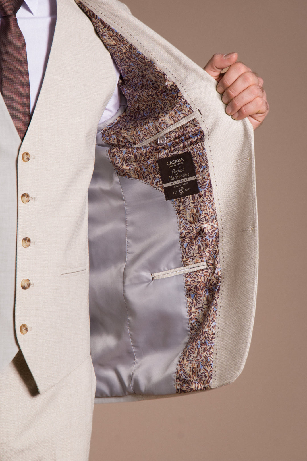 Slim Fit Yelekli Takım Elbise