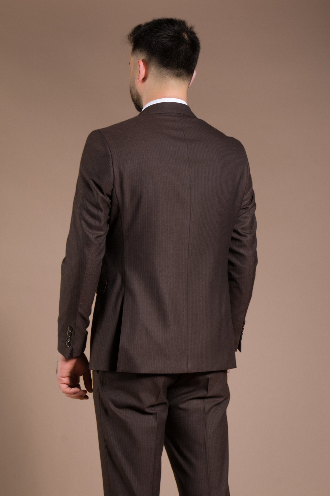 Çizgili Slim Fit Takım Elbise