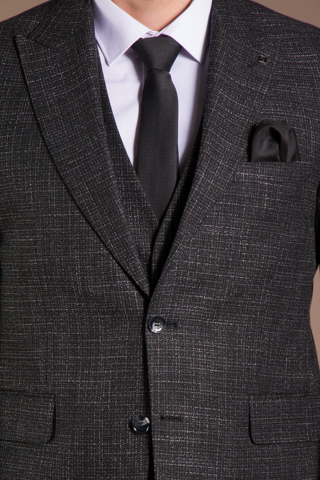 Slim Fit Yelekli Takım Elbise