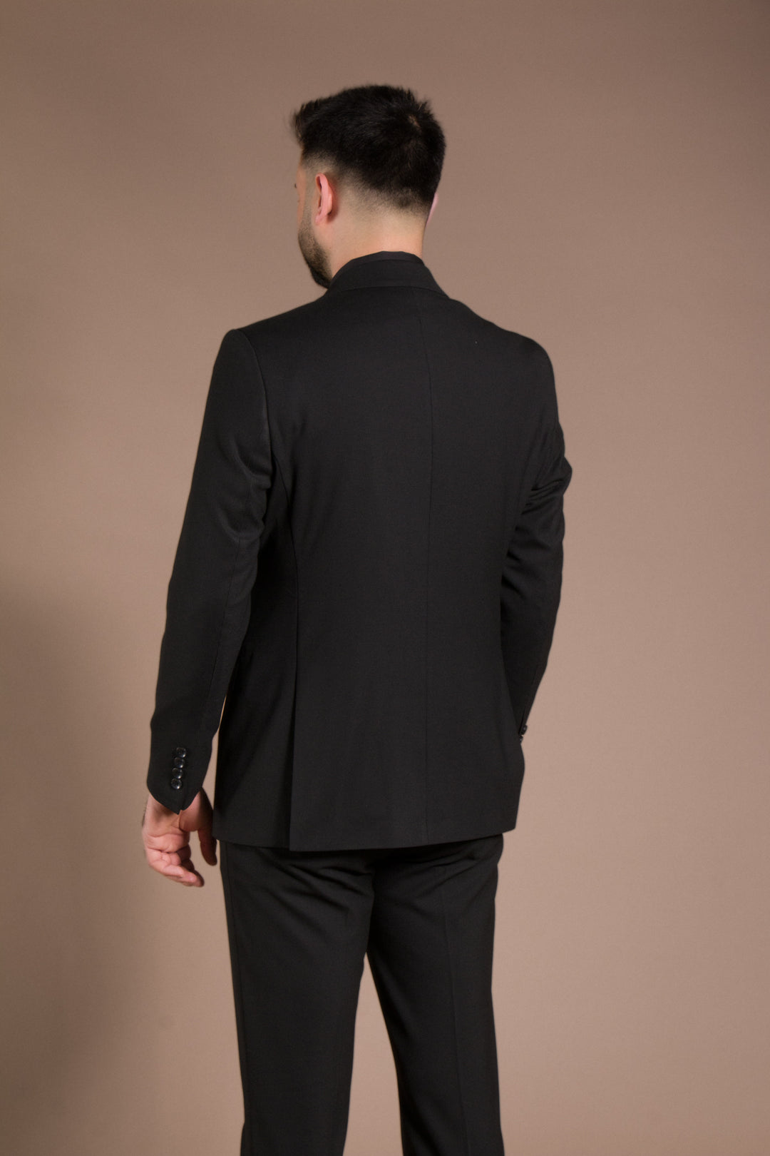 Dokulu Slim Fit Kruvaze Takım