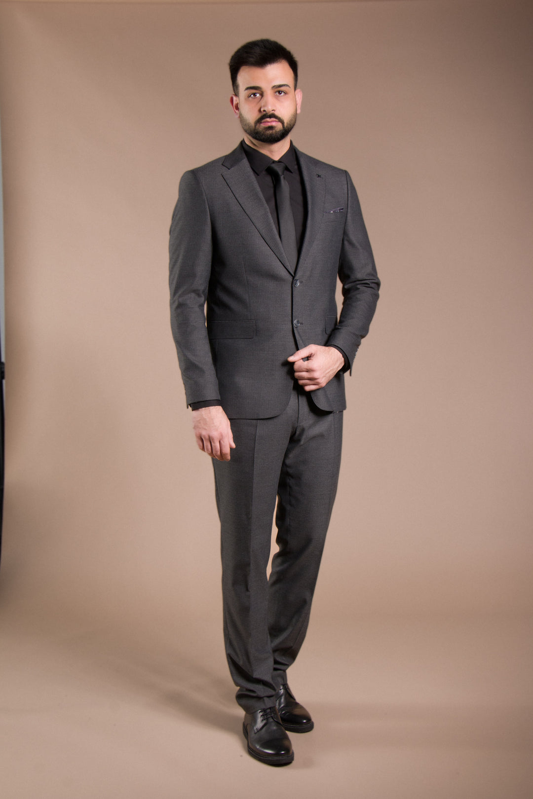 Çizgili Slim Fit Takım Elbise