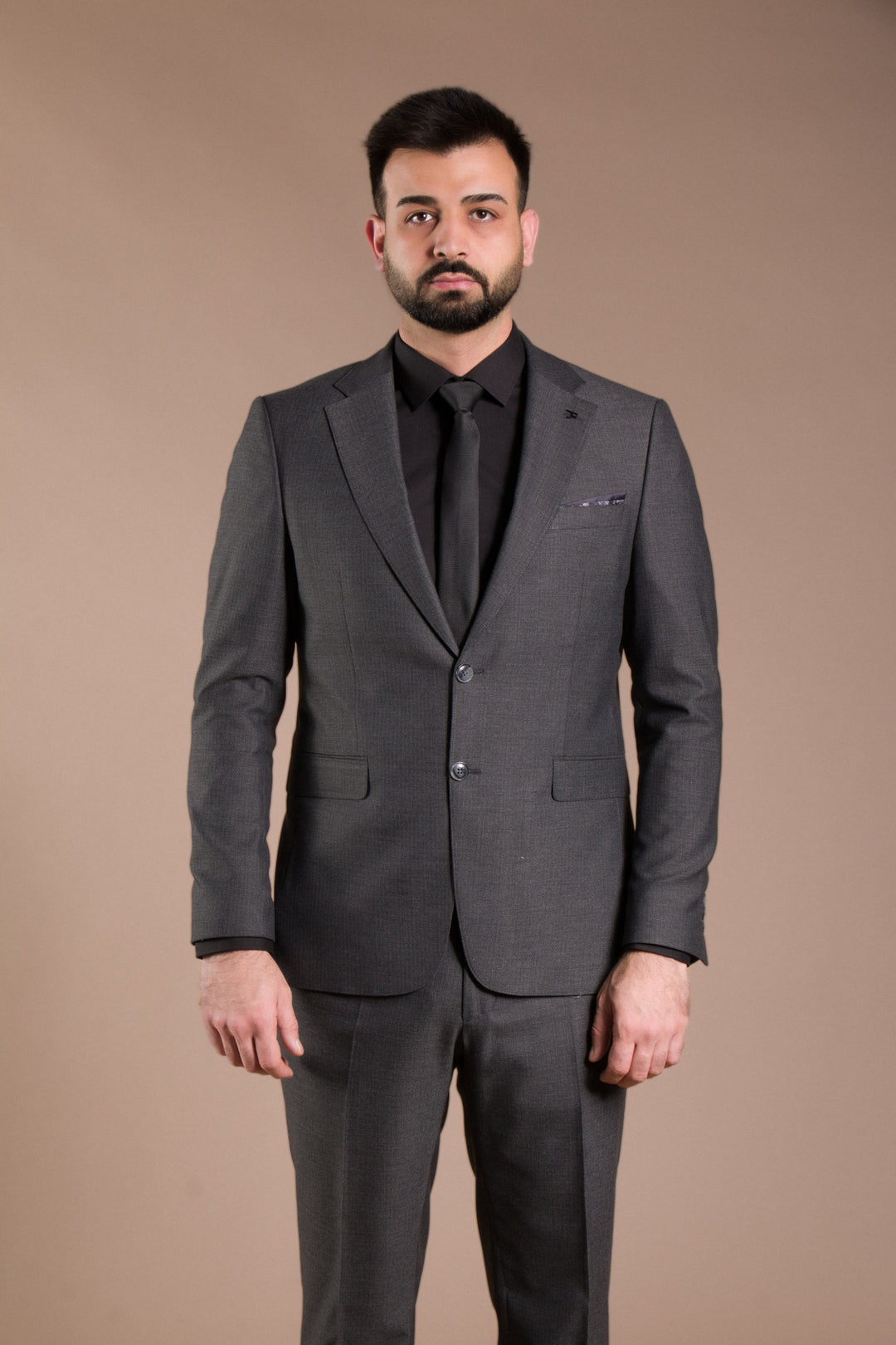 Çizgili Slim Fit Takım Elbise