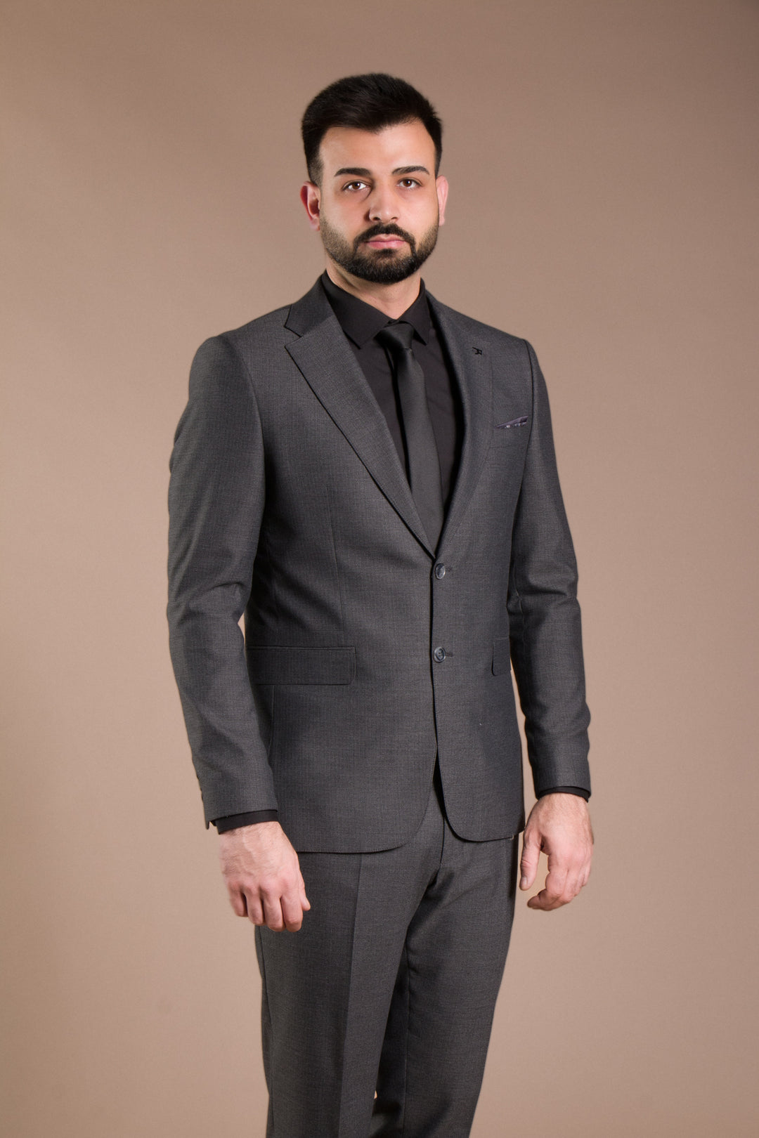 Çizgili Slim Fit Takım Elbise