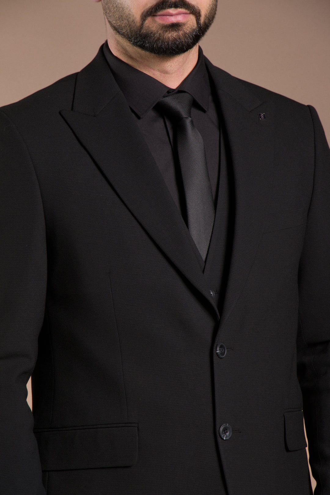 Slim Fit Yelekli Takım Elbise