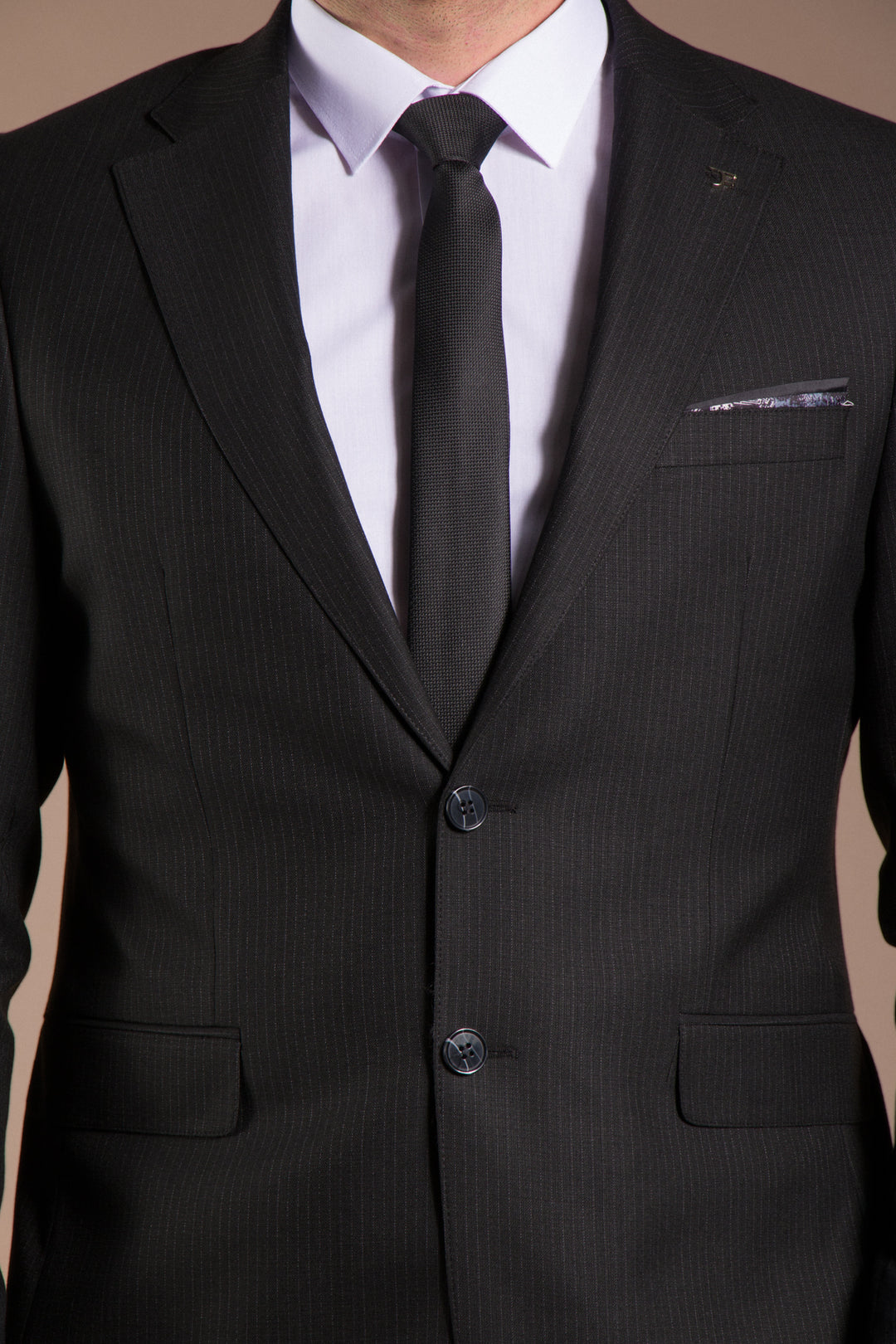 Çizgili Slim Fit Takım Elbise