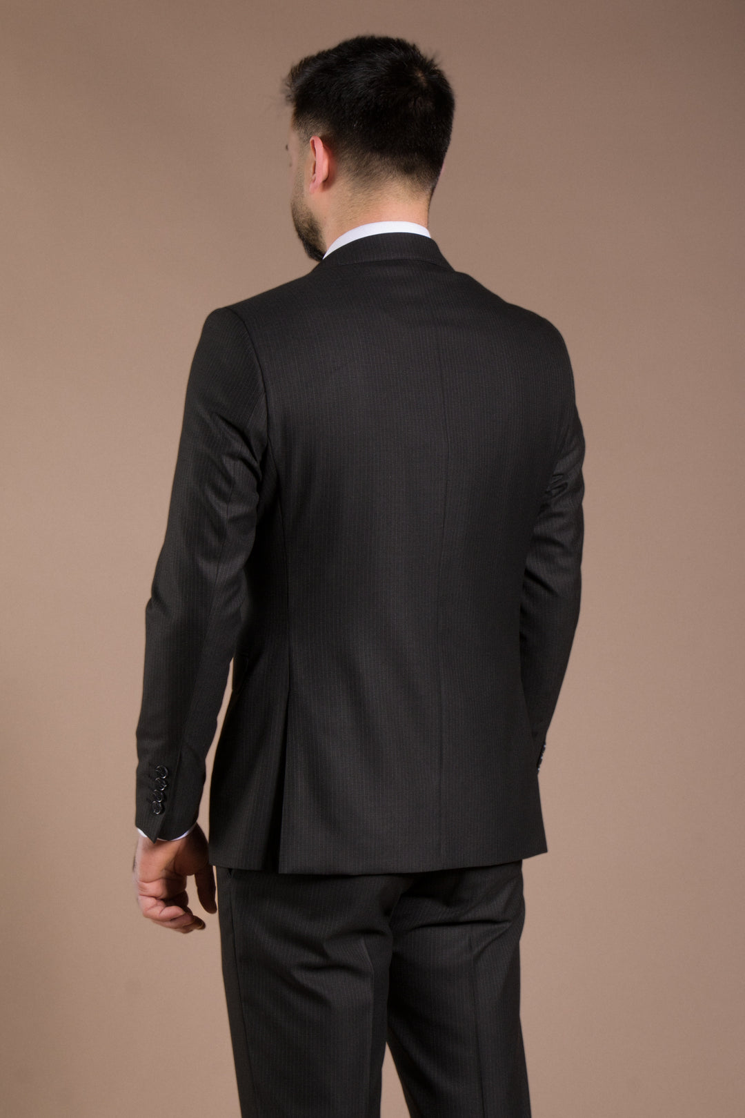 Çizgili Slim Fit Takım Elbise