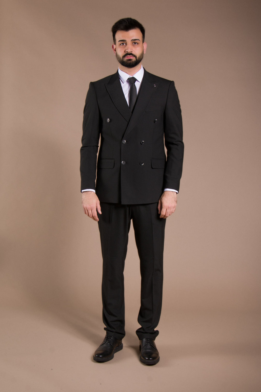Slim Fit Kruvaze Takım Elbise
