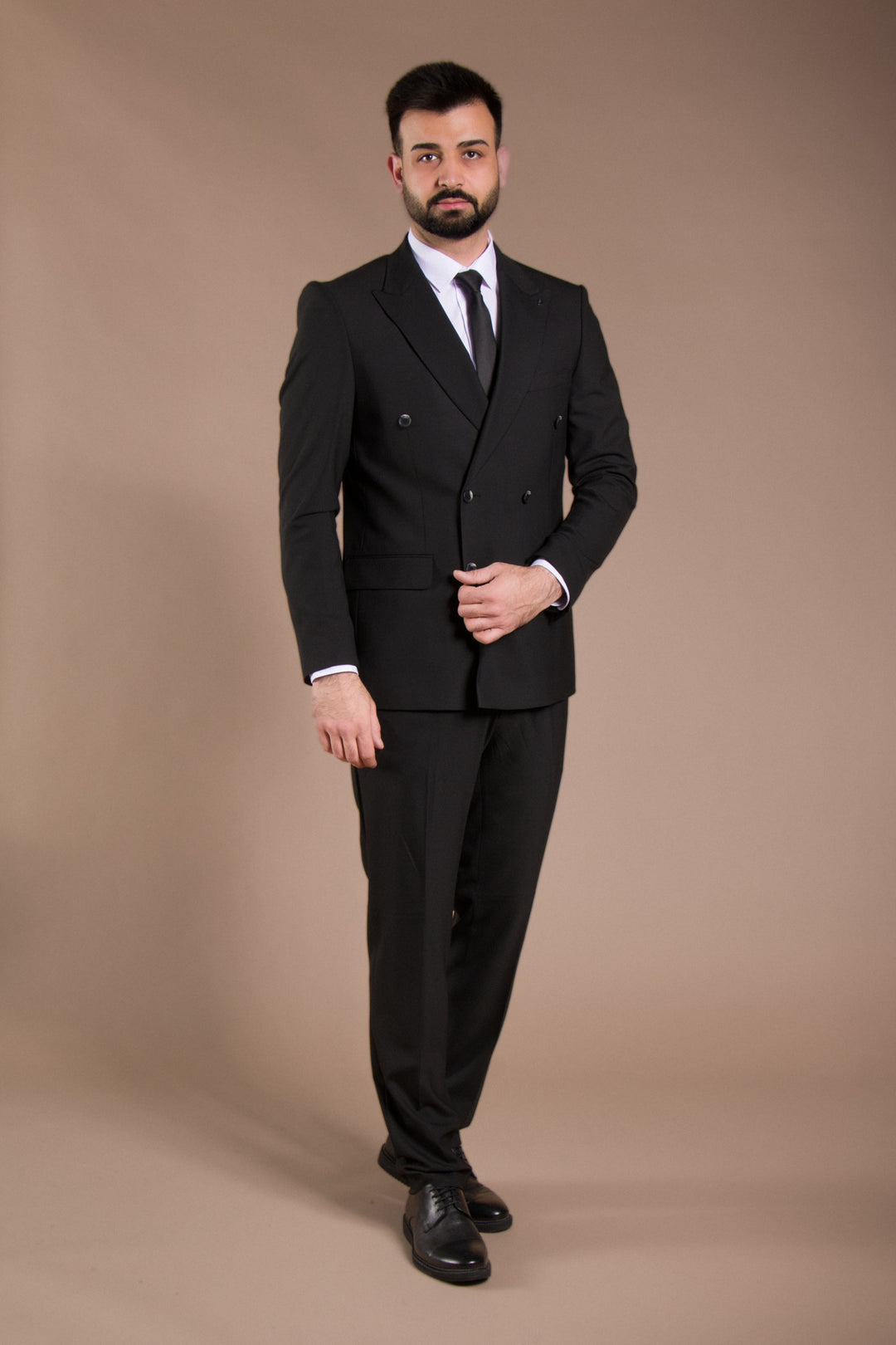 Slim Fit Kruvaze Takım Elbise