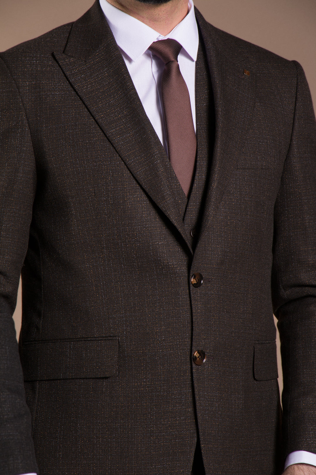 Slim Fit Yelekli Takım Elbise