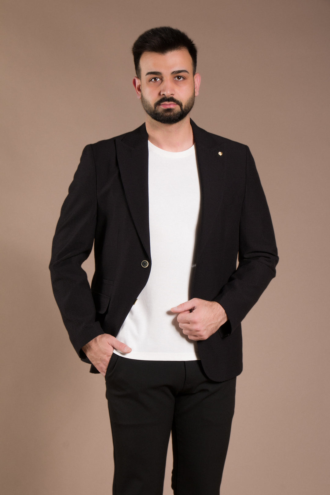 Dokulu Slim Fit Ceket Blazer