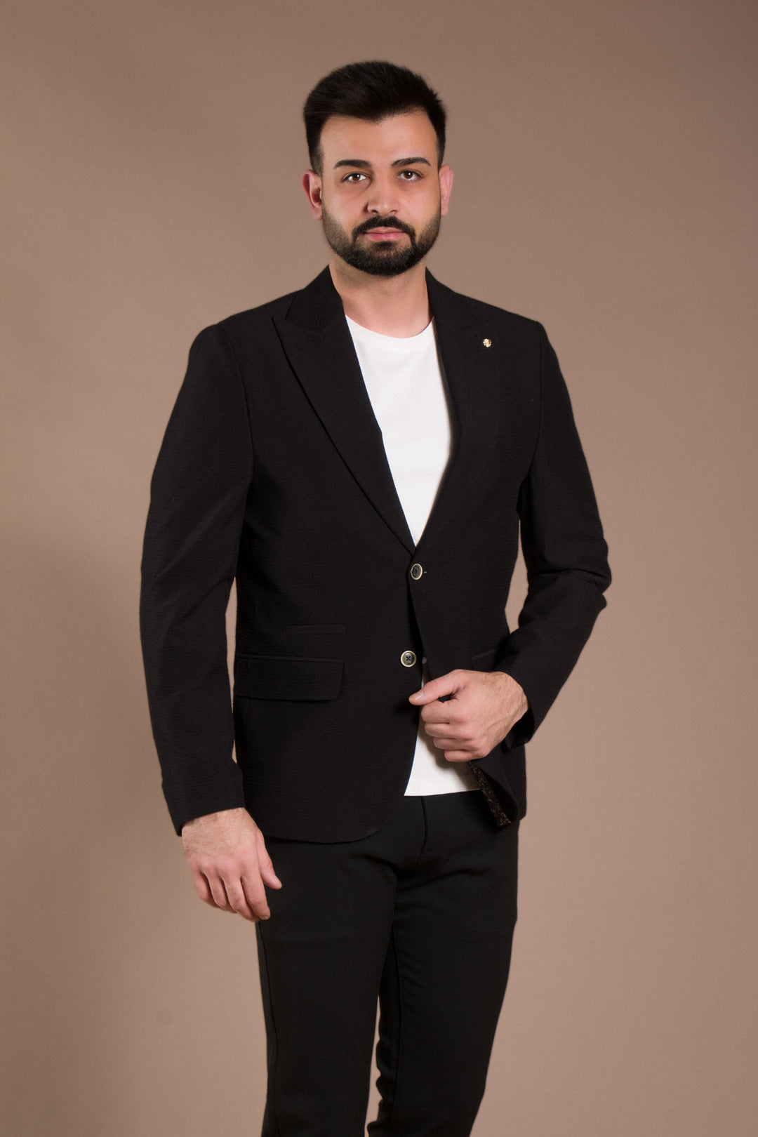 Dokulu Slim Fit Ceket Blazer