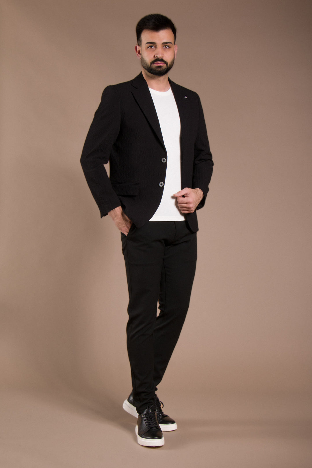 Dokulu Slim Fit Ceket Blazer