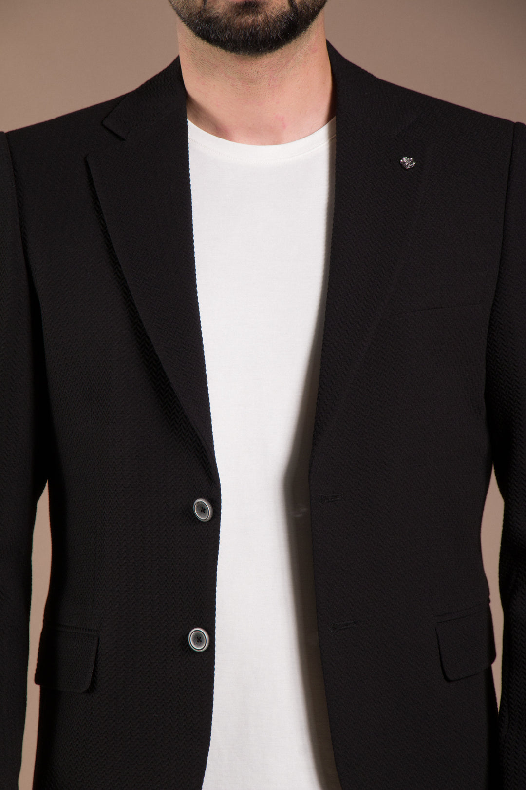 Dokulu Slim Fit Ceket Blazer