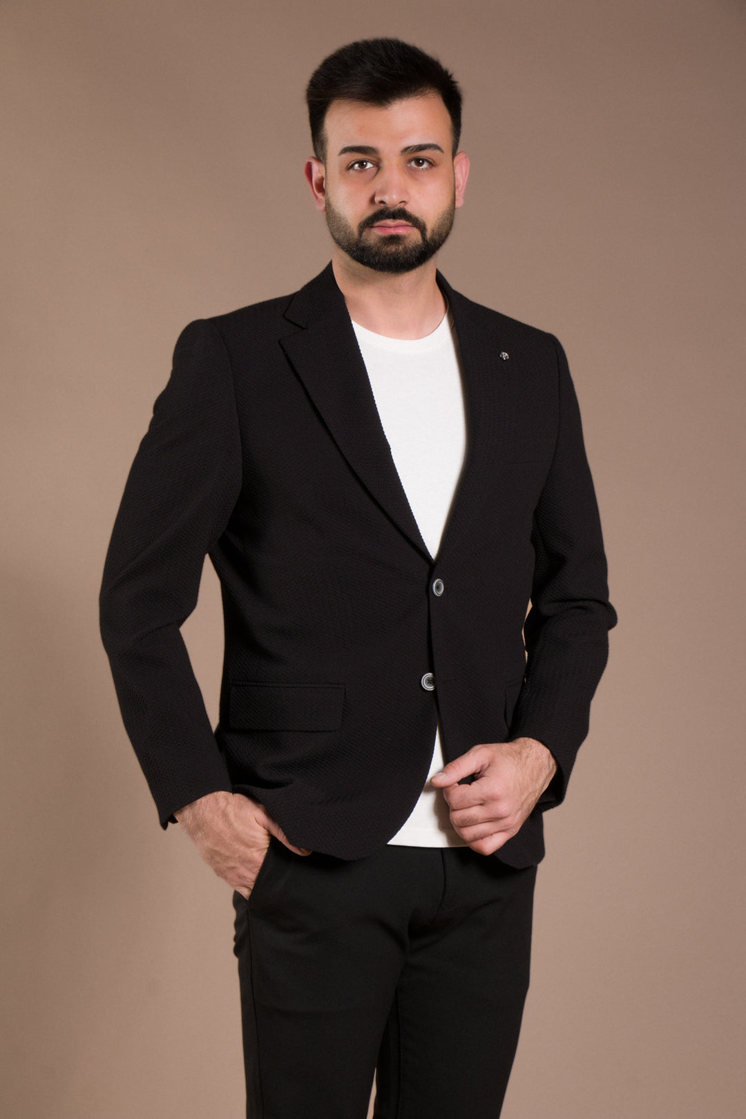 Dokulu Slim Fit Ceket Blazer