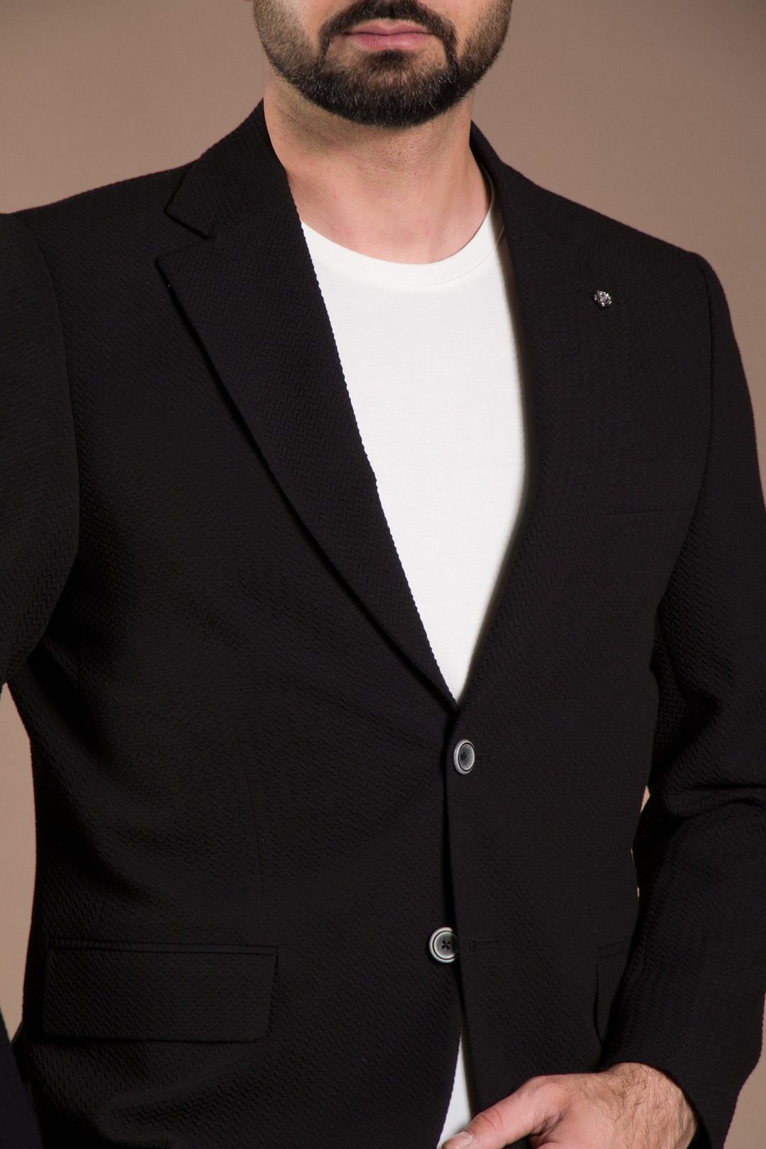Dokulu Slim Fit Ceket Blazer