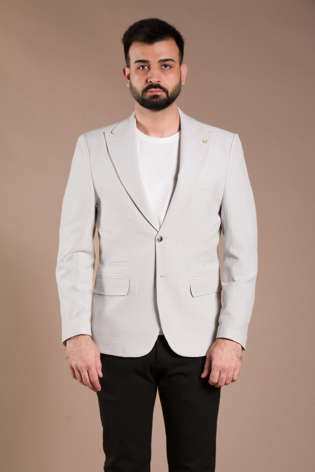 Dokulu Slim Fit Ceket Blazer