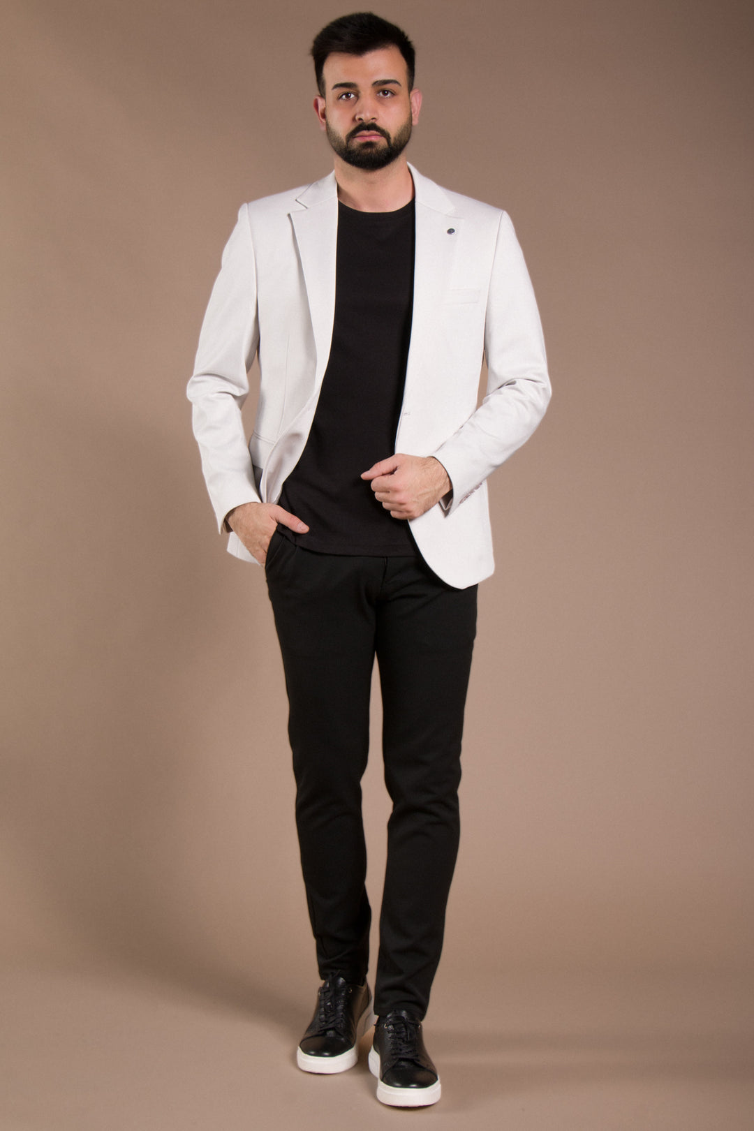 Dokulu Slim Fit Ceket Blazer