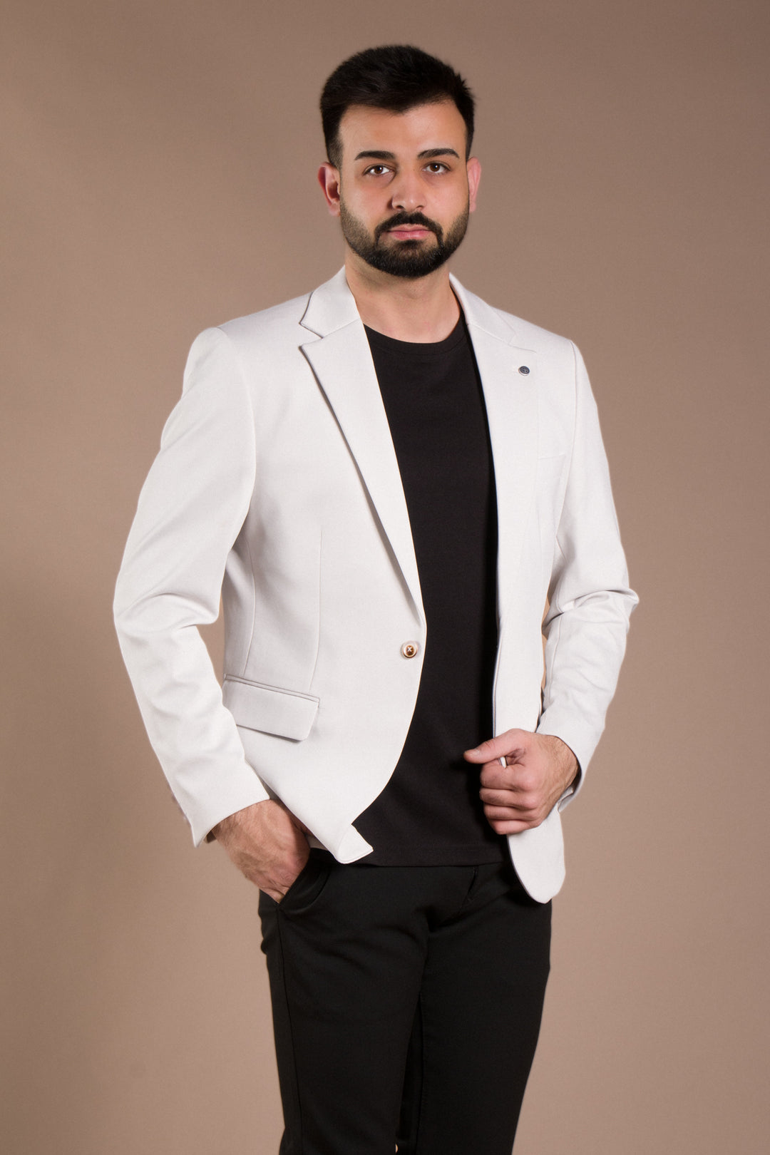 Dokulu Slim Fit Ceket Blazer