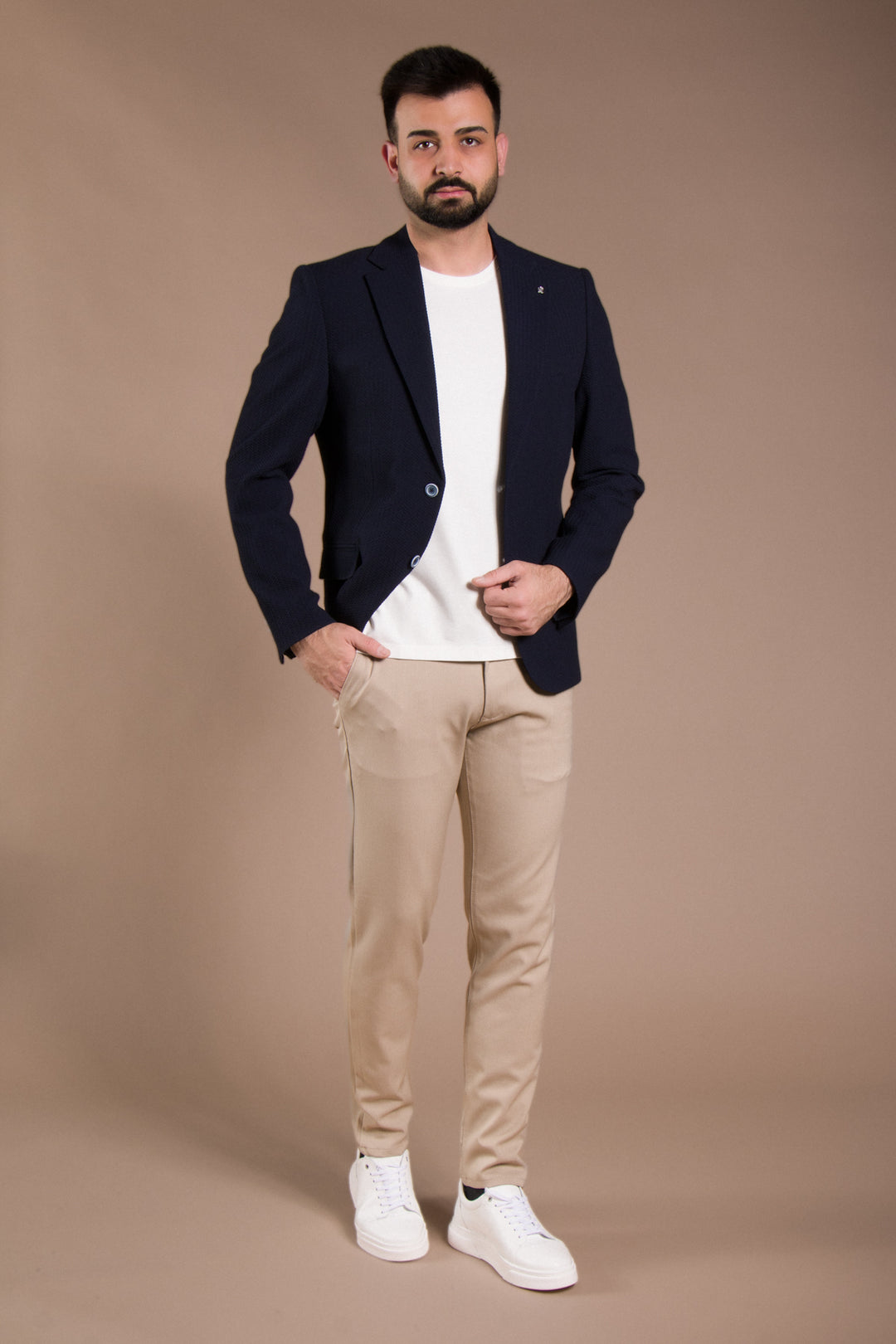 Dokulu Slim Fit Ceket Blazer