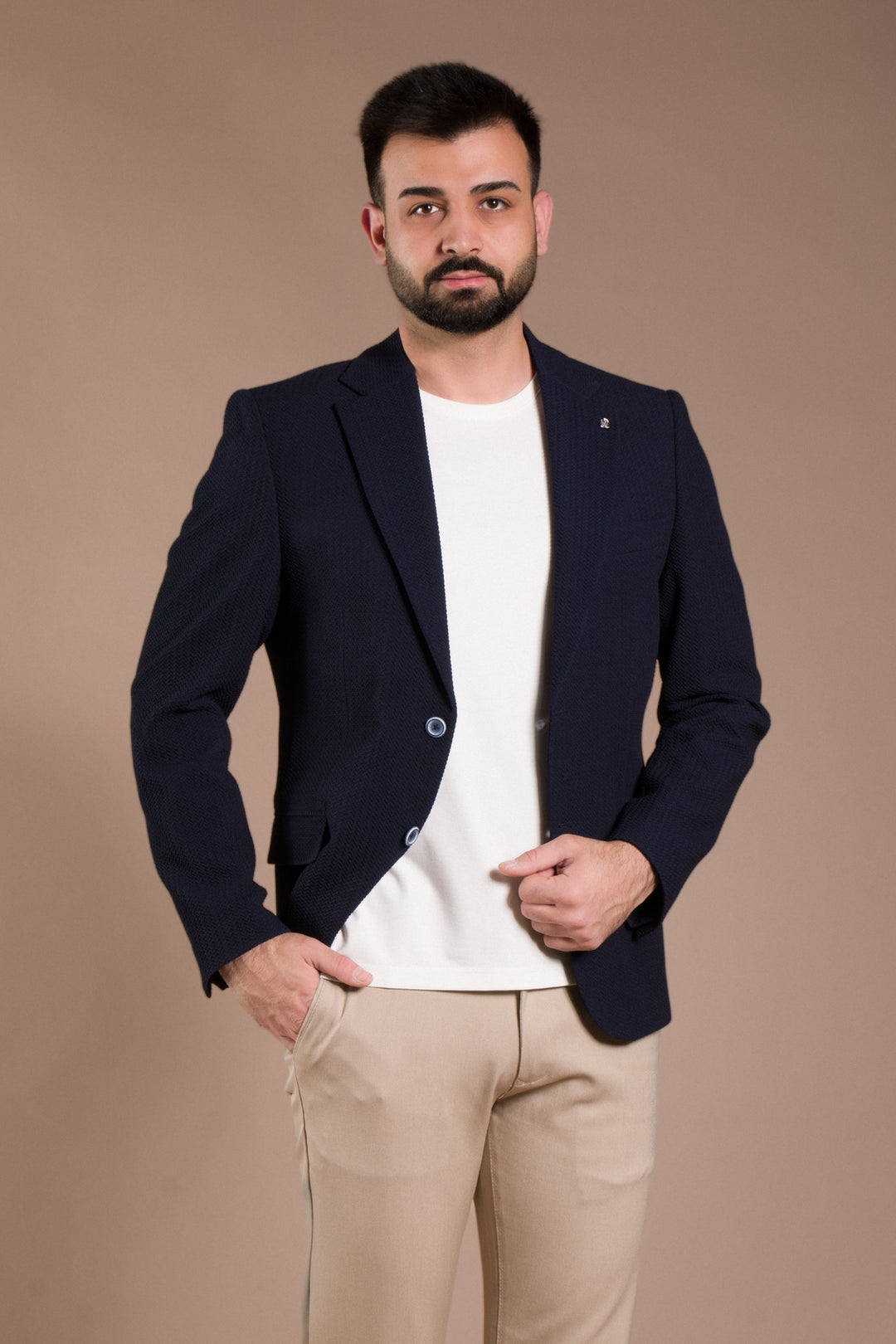 Dokulu Slim Fit Ceket Blazer