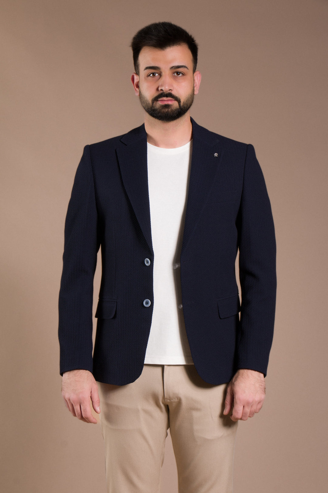 Dokulu Slim Fit Ceket Blazer