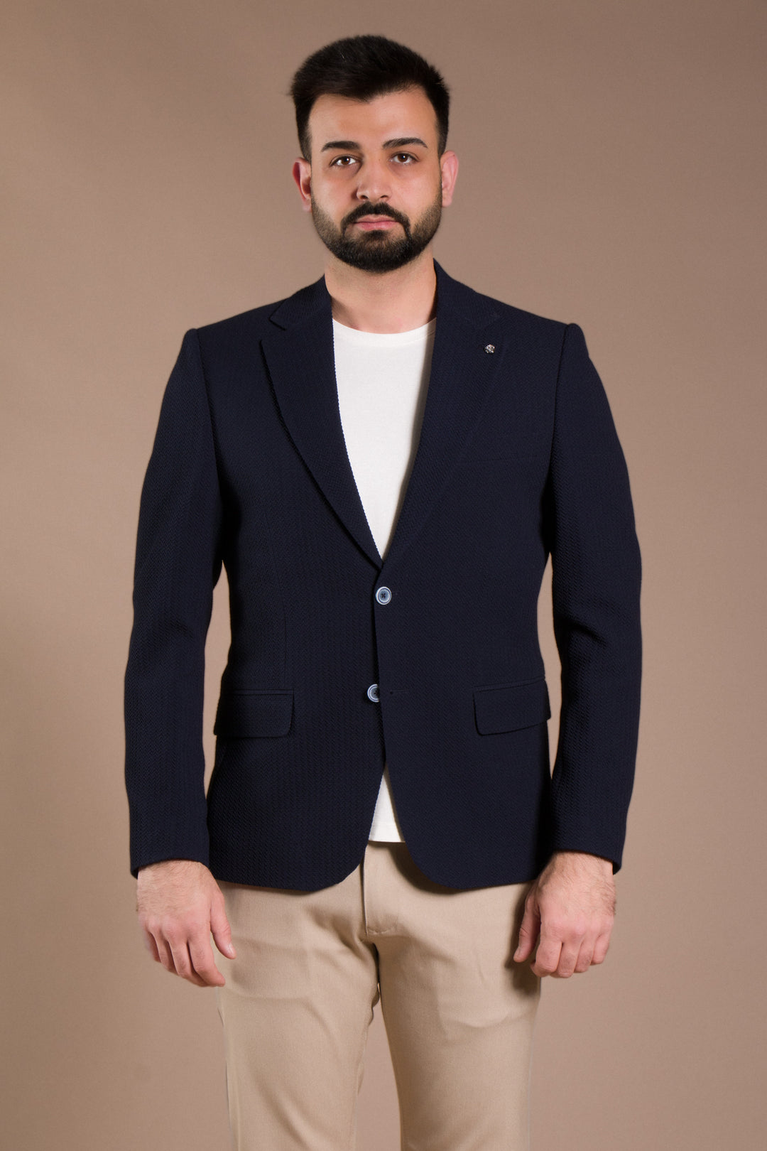 Dokulu Slim Fit Ceket Blazer