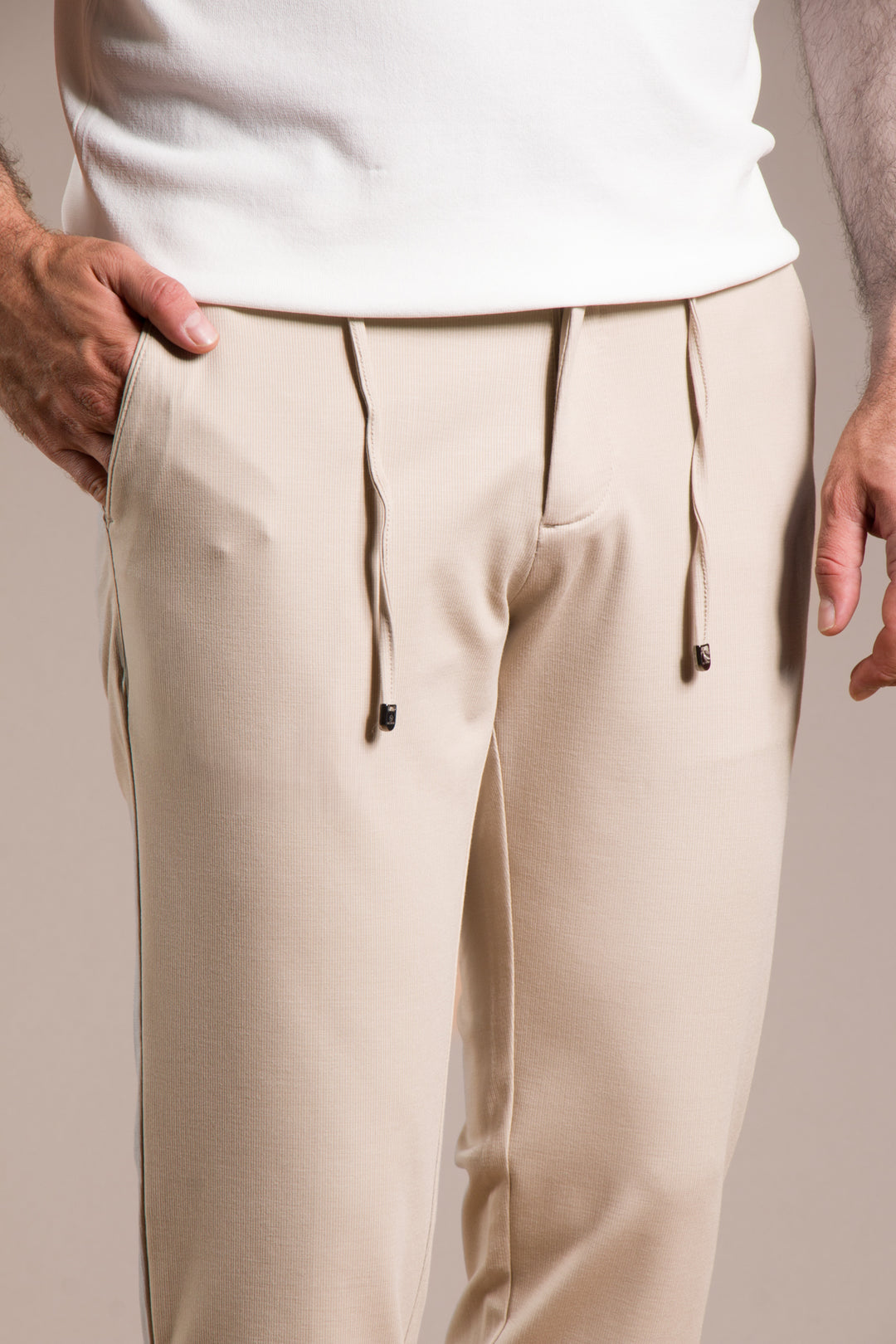 Çizgili Penye Lastikli Jogger