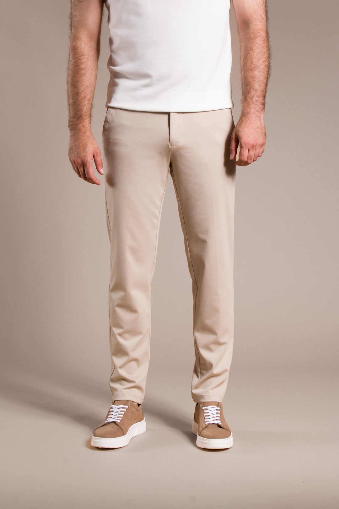 Rio Ribanalı Slim Fit Keten Pantolon