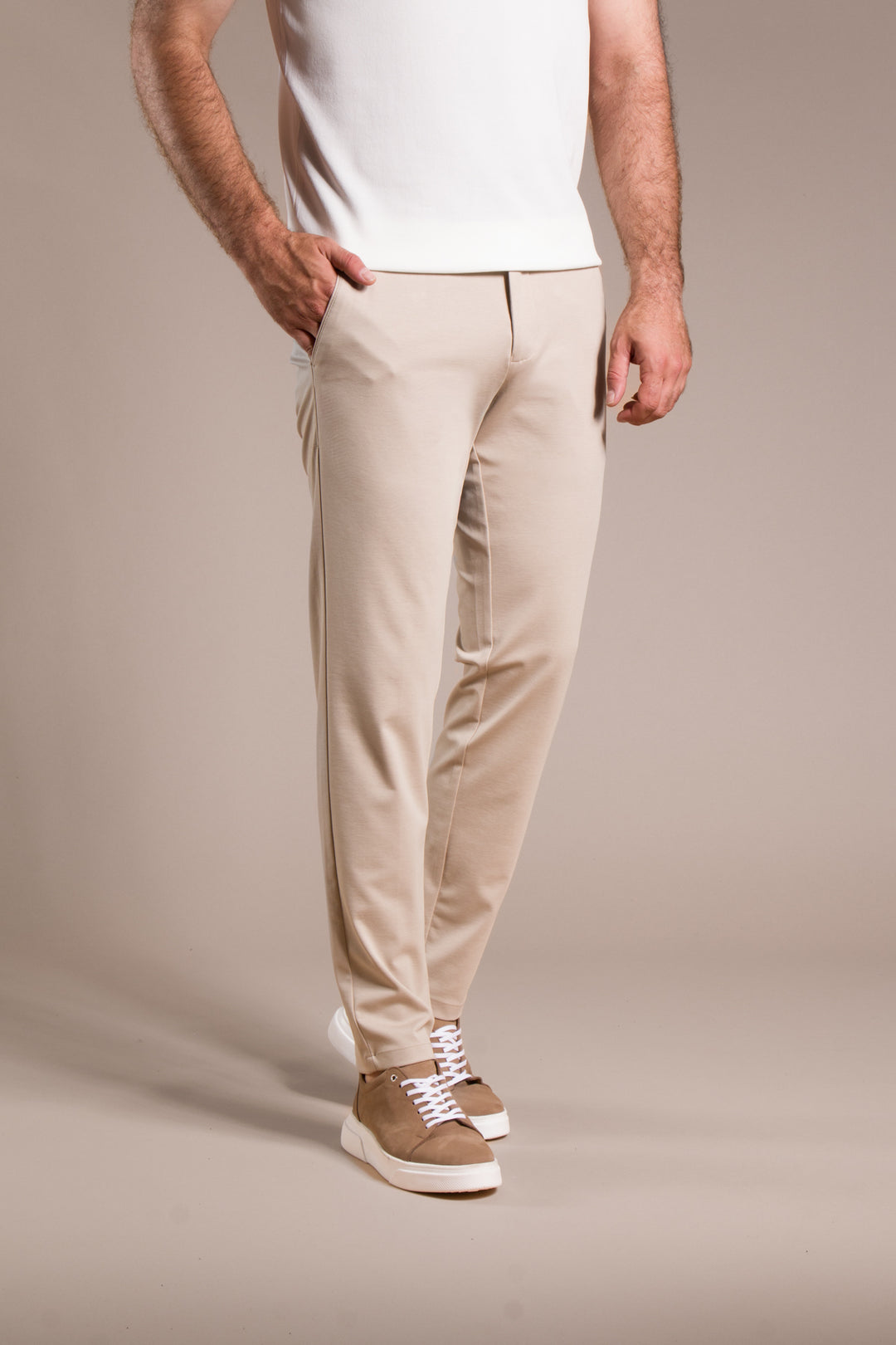 Rio Ribanalı Slim Fit Keten Pantolon